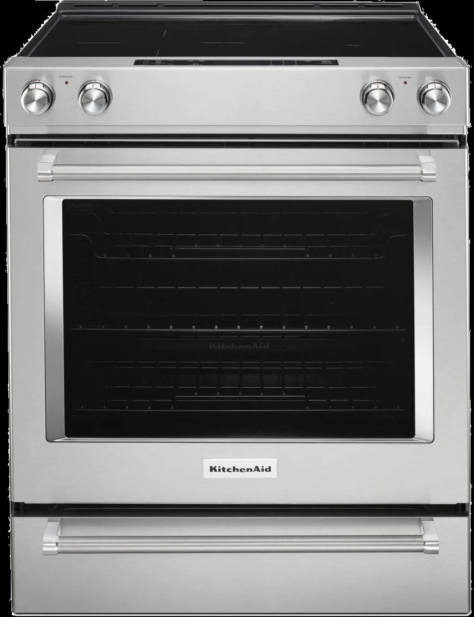 An old stove oven with a worn, distressed finish. The oven door and exterior show signs of aging.